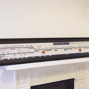 London Underground Piccadilly Line Diagram Tube Map Art Print Poster