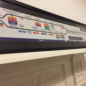 London Underground Original Tube Map Northern Line Diagram Art Print Poster