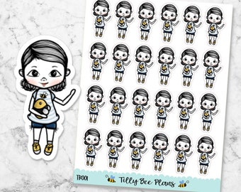 Tilly Character Planner Stickers - Hi, friends! TB001