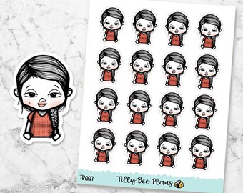 Tilly Character Planner Sticker - Cheeky Stickers - Peek-a-Boo TB007
