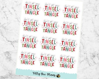 Snarky Planner Sticker - Don't Get Your Tinsel in a Tangle