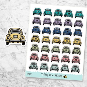 Hand Drawn Icon Planner Stickers - Car - Car Repair - Road Trip - TB077