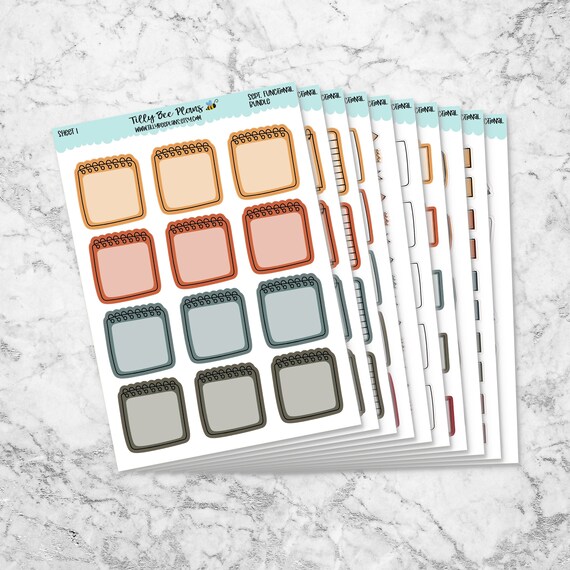 Functional Doodle Planner Sticker Bundle Etsy