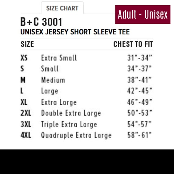 Speechless Size Chart