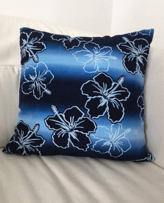 Blue Hawaii Hawaiian Shirt Throw Pillow Etsy