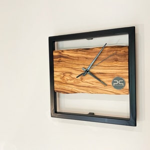 Orologio quadrato parete design industriale | Handmade in ferro e legno | Arredo casa moderno rustico