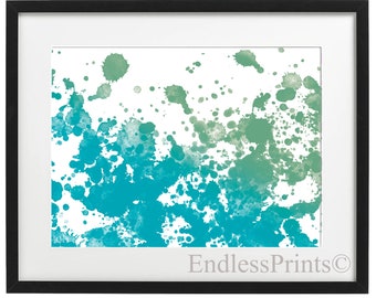 Paint Splashes Print Art Decor Print Colourful Print Colourful Abstract Wall Art Print