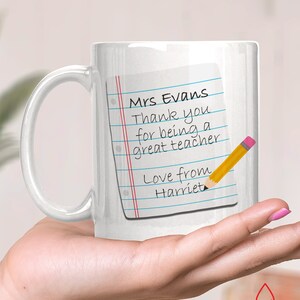 Personalised Teacher Leaving Gift Mug - Personalised Mug For Teacher - Gift For Teachers - End Of School Leaving Gift - Novelty Gift