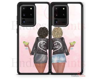 2 x Personalised Phone Case Cover, Best Friends, True Friends, Custom Phoen Case, Phone Case For Samsungs / iPhones / Huawei