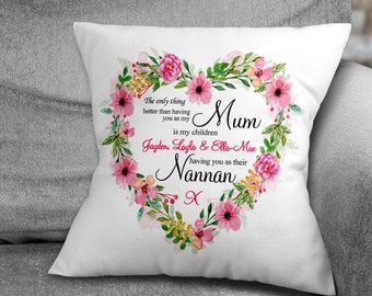 Mamie Nanny Gran Nan Photo Personnalisé Custom Oreiller Coussin Cadeau