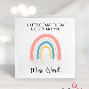 Cartão de agradecimento personalizado para professor, pelo melhor cartão de professor, presente de fim de período