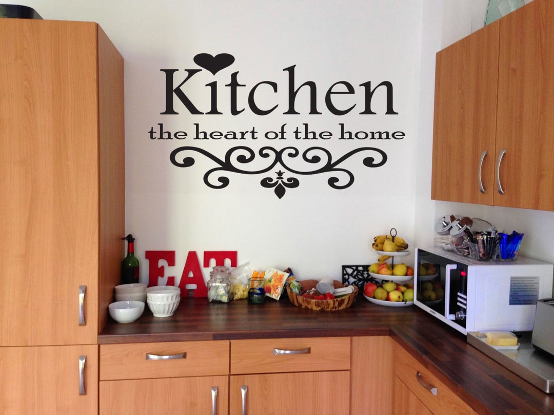 Kitchen Wall Art Decal Sticker Decor Kitchen the Heart of Etsy UK