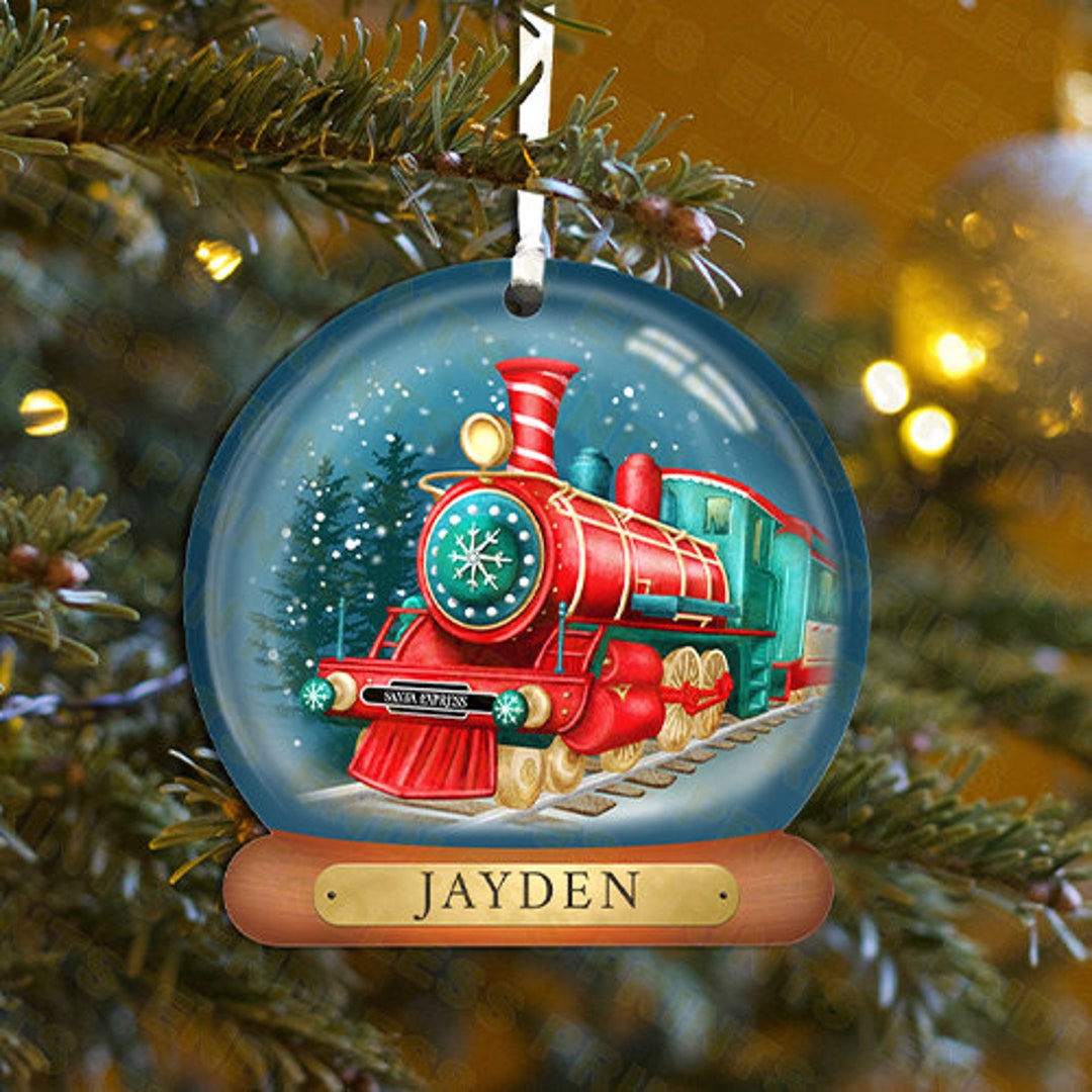 Santa Express Snowglobe Christmas Bauble Personalised Etsy UK