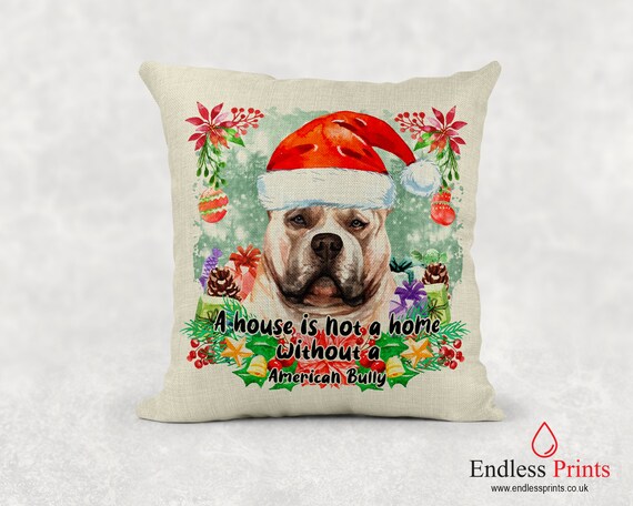 Bulldog christmas clearance pillow