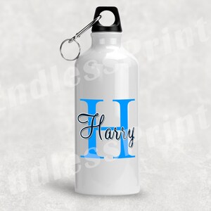Personalised Water Bottle Name Initial Girls Boys 500ml Kids Children&#39;s Water Drinks Bottle