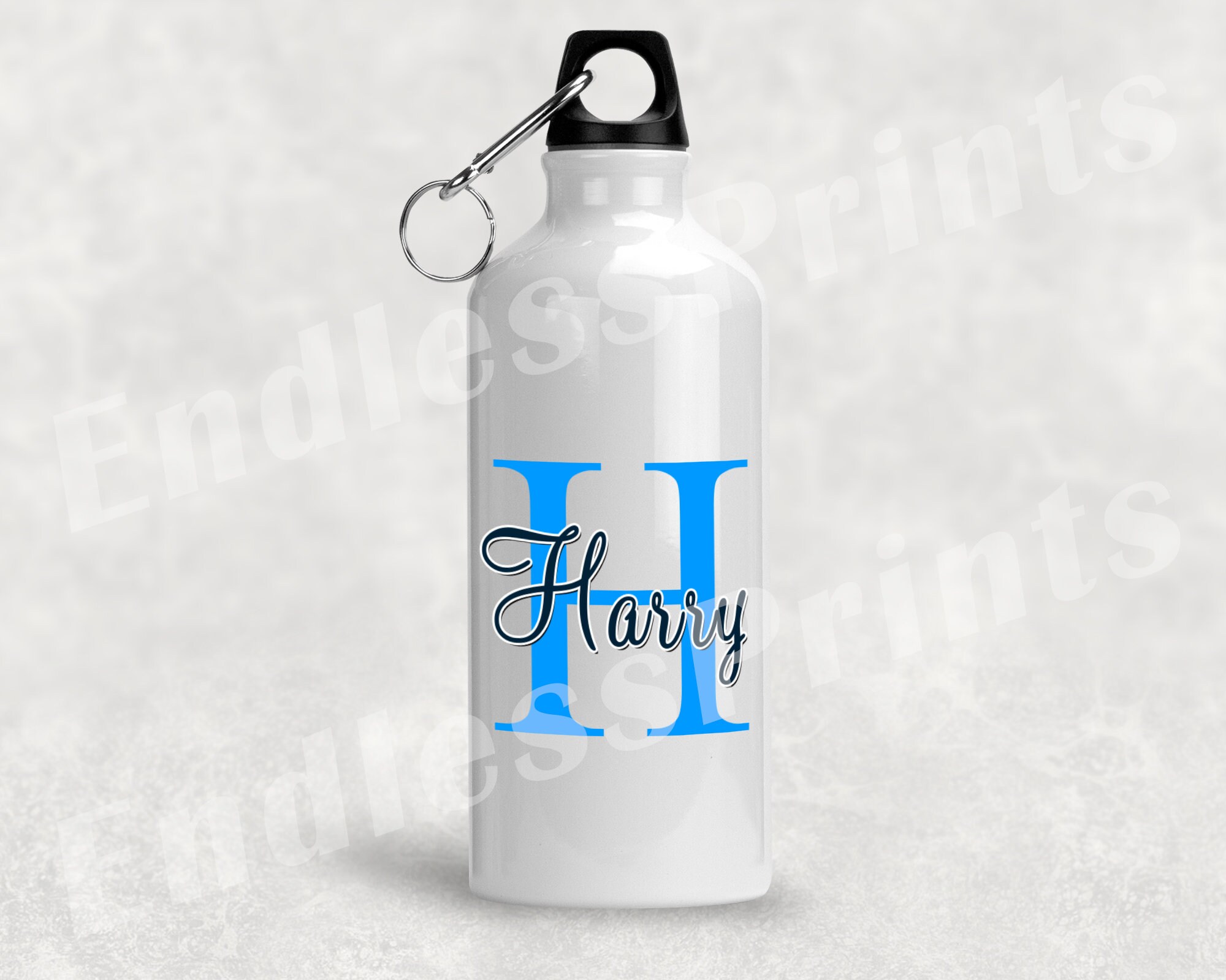 Personalised Water Bottle Name Initial Girls Boys 500ml Kids Etsy UK