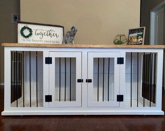 tv stand with dog cage