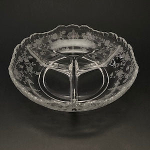 Vintage Cambridge Rose Point 3500/69  Relish Dish