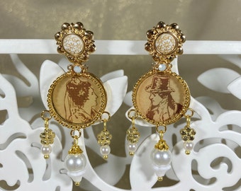 Austen Earrings II, The Wickhams