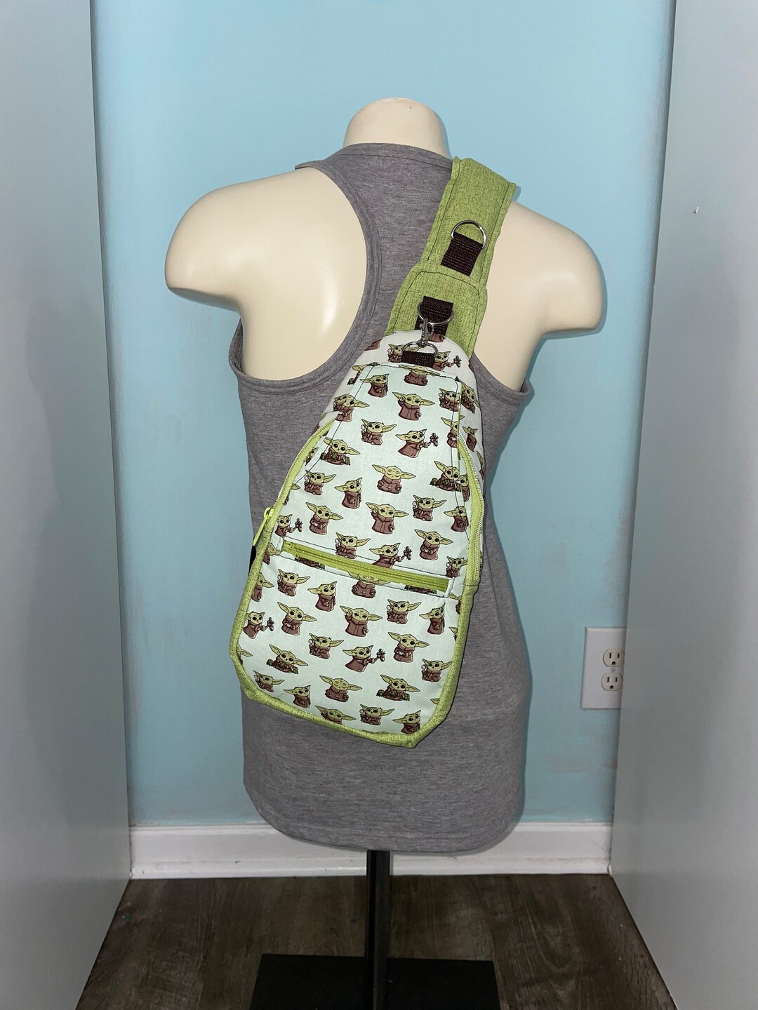 Baby Yoda Grogu Star Wars Retro Style Sling Bag READY TO SHIP Etsy