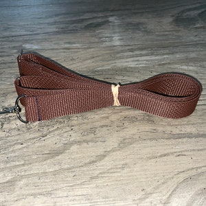 New handmade one inch wide brown replacement purse bag adjustable nylon strap