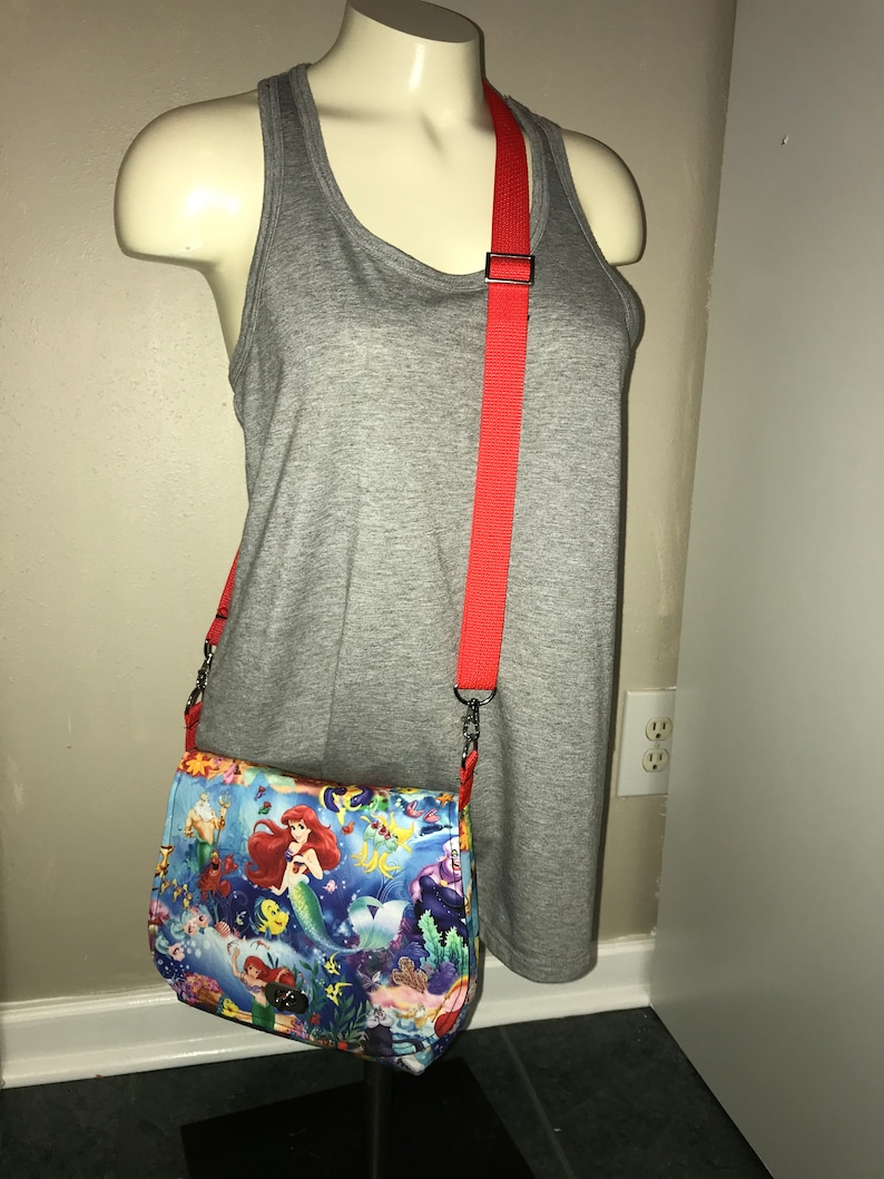 New handmade Disney Little Mermaid speedwell sling backpack bag