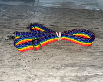 New handmade rainbow pride replacement purse bag adjustable strap