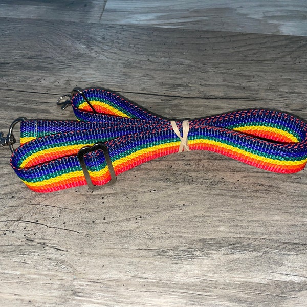 New handmade rainbow pride replacement purse bag adjustable strap