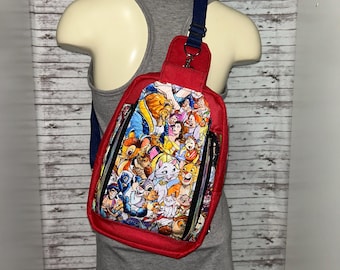 New handmade Disney classic characters speedwell sling bag backpack