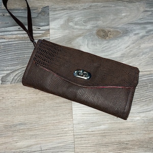 Helle Faux braune Reptilienhaut bunte Innenausstattung notwendig Kupplungsbrieftasche