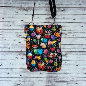 New handmade Disney black snacks crossbody bag