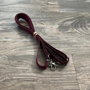 Nouveau sac à main de remplacement bordeaux bordeaux d'un pouce de large fait main sangle en nylon réglable