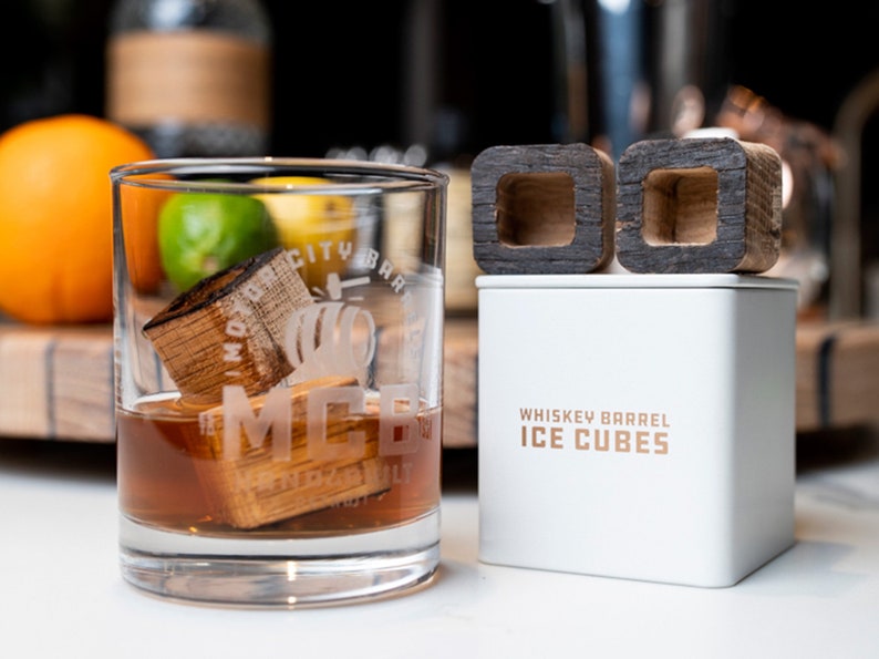 Bourbon Ice Cube Kit Gift to Dad Whiskey Barrels Special Etsy