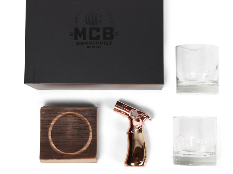 Smoked Cocktail Gift Set Drink Kit for the bourbon lover Aroma Series Whiskey Barrel Perfect for Old Fashioned Smoky Wood w/ Torch & Glass image 10