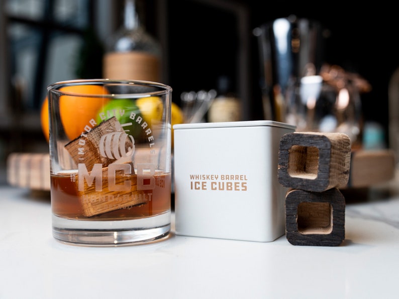 Bourbon Ice Cube Kit Gift to Dad Whiskey Barrels Special Etsy