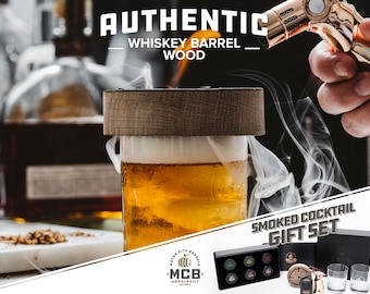 Whisky Barrel geräucherter Cocktail Kit mit Multi Flavor Pack Holzspäne von Vanillekaffee, Apfel Zimt, Orange, Banane und mehr