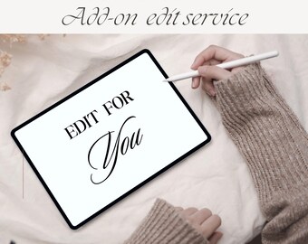 Custom Template Editing Service – Add-On for  Invitations Templates