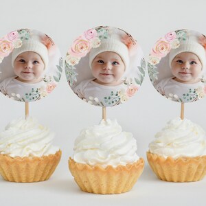 Winter Onederland Birthday Cupcake Toppers, Editable Template for Winter Themed First Birthday, Instant Download Printables
