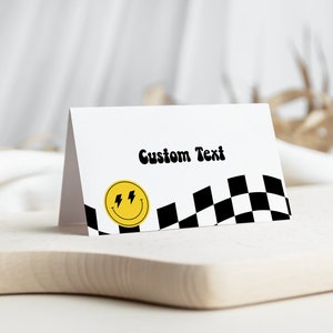 Decorações de aniversário de um cara feliz, cartão de primeiro aniversário para impressão ou modelo de etiqueta de comida