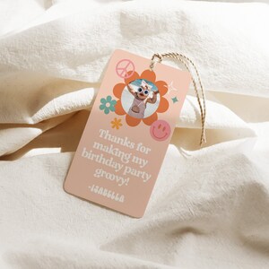 Groovy One Favor Tag, Editable Template for Groovy First Birthday, Groovy One Birthday Decoration