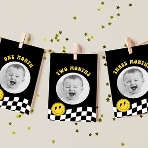 One Happy Dude Birthday Decorations, Printable First Birthday Photo Banner Template