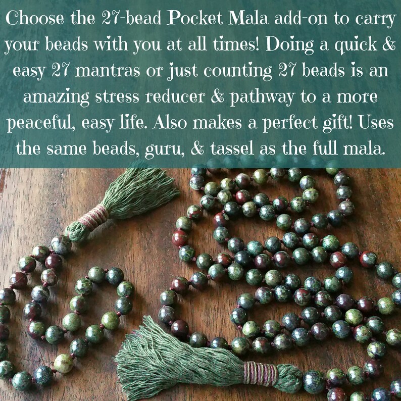 Green /& Rainbow All Seven 7 Chakras 108 Mala Kundalini Necklace Gift Serpentine Kundalini Chakra Mala Beads Necklace with Cotton Tassel