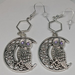 Mystic Owl - Silver Earrings