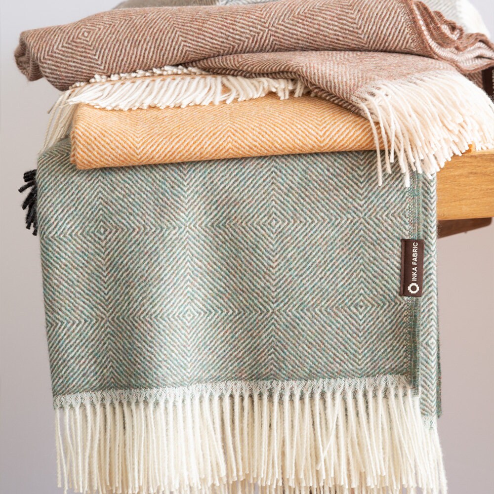 100 Baby Alpaca Blanket / Throw / Peruvian Alpaca / Fern Etsy UK