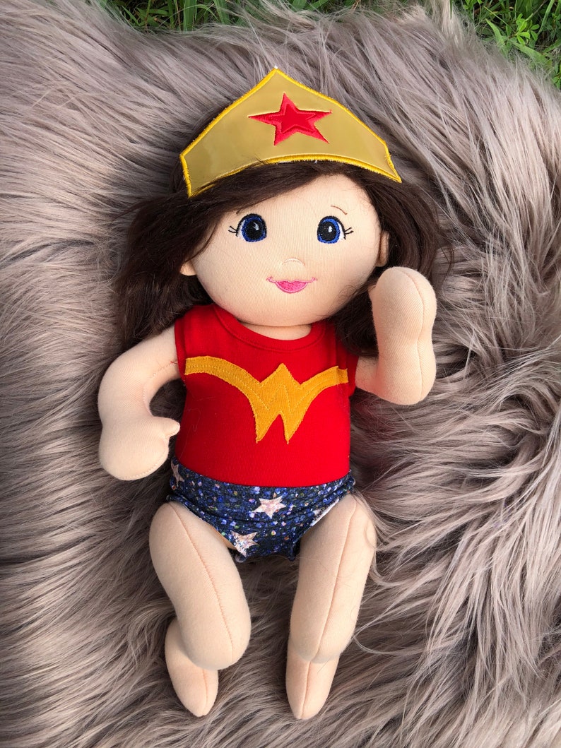 Baby Doll/wonder Woman Inspired Doll/hand Crafted/waldorf Etsy