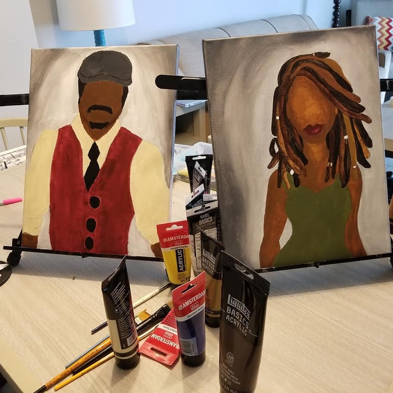 Mr & Mrs Couples Paint Kit Etsy