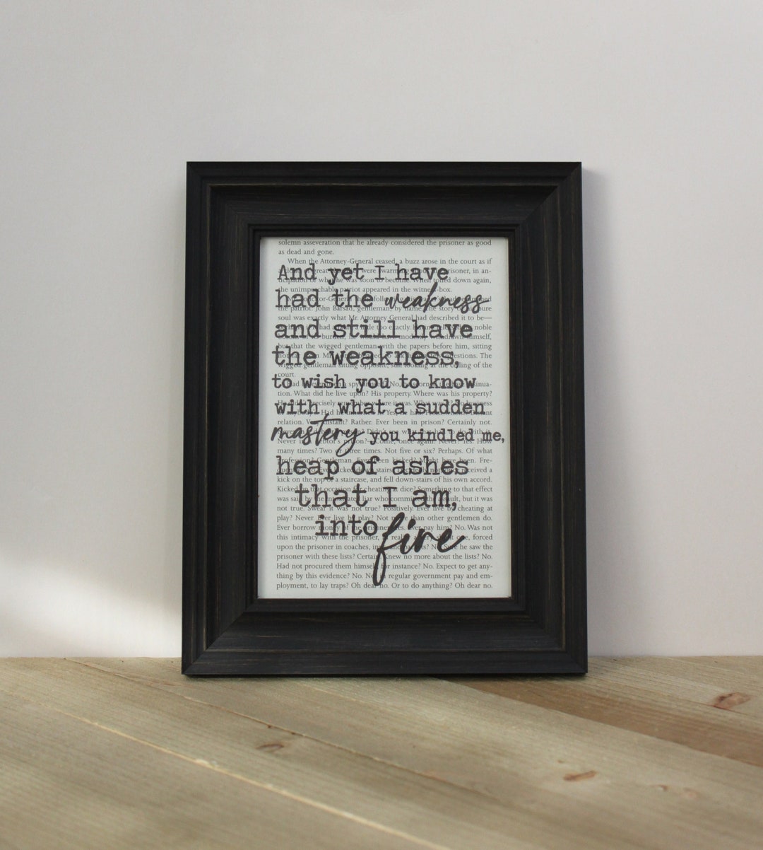 Tale of Two Cities heap of Ashes Book Page Quote Art Print/ Wall Art