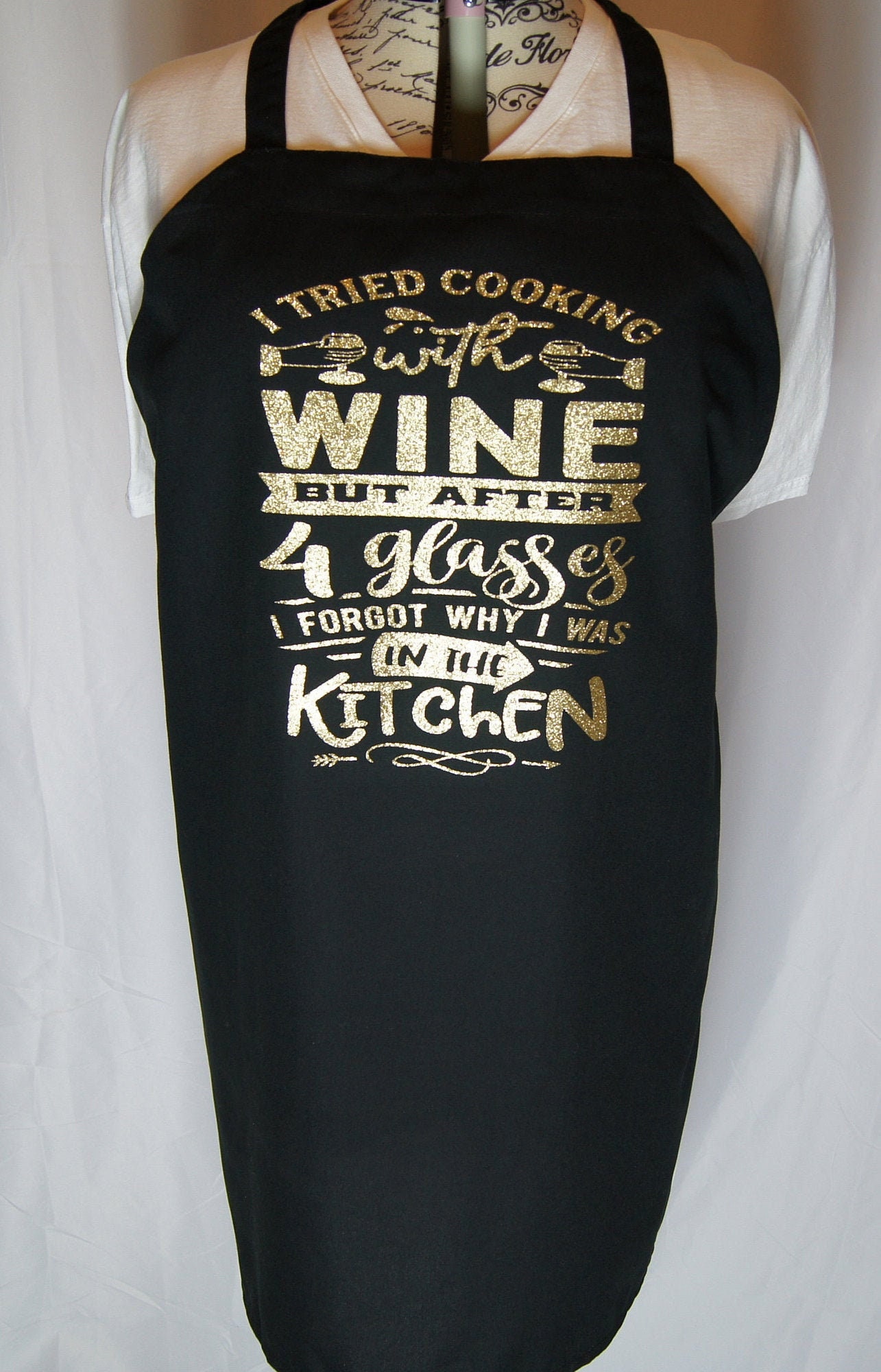 Aprons For Women Funny Apron Unisex I Tried Cooking With Wine But
