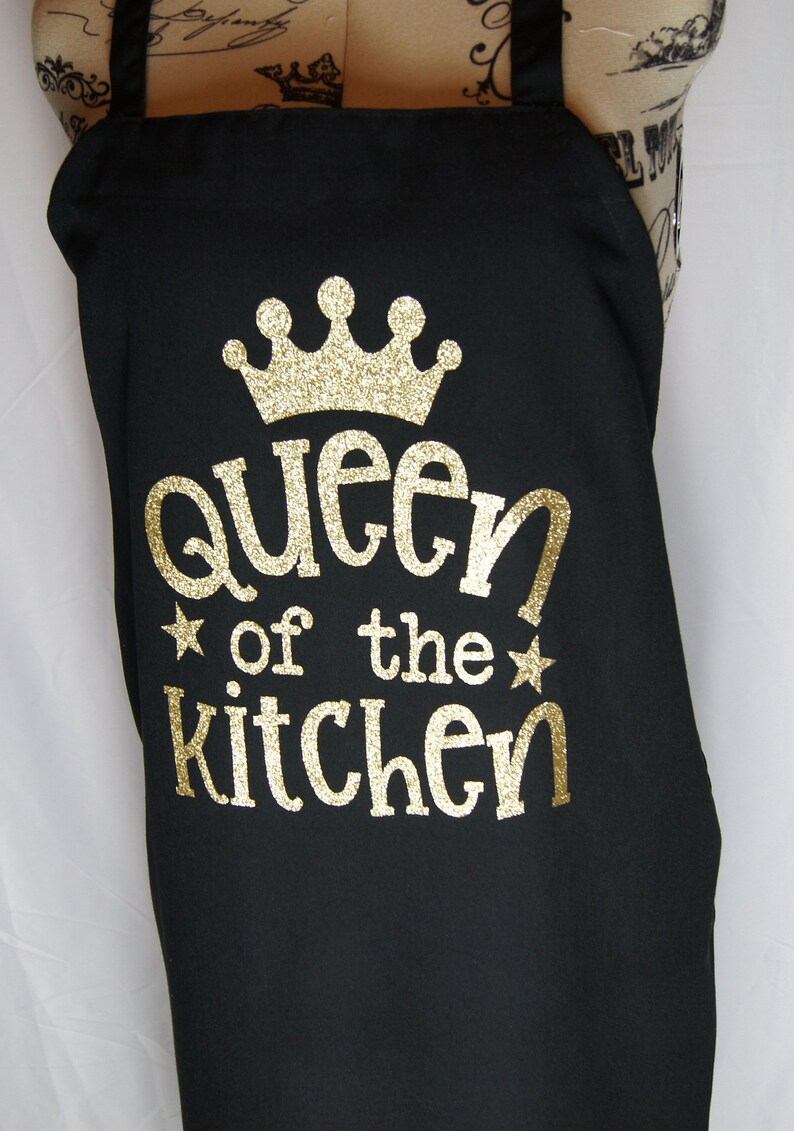 Aprons For women Funny Sayings Queen Of The Kitchen. Etsy