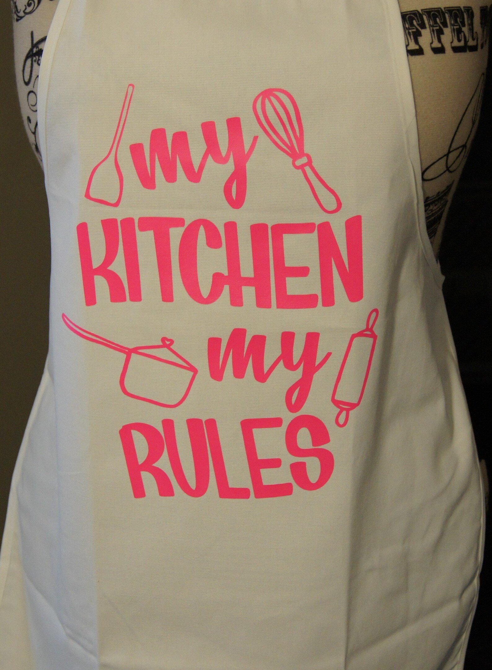 Apron for Women Aprons My Kitchen My Rules Apron Apron For Etsy